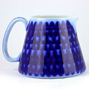 Stig Lindberg (Blå Husar 1968) Pitcher with Blue Geometric Decor 19 cm