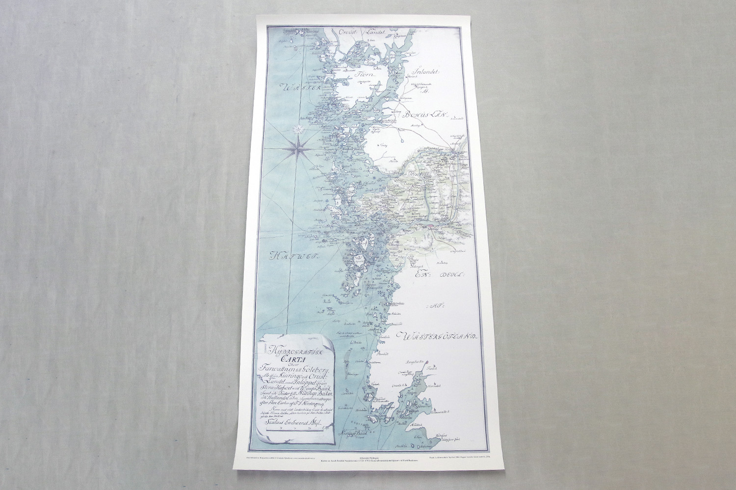 Sjökort Nidingen - Måseskär  48x97 cm