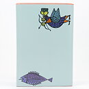 Stig Lindberg (Karneval 1958) Block Vase with Boat Passengers Motif 22 cm 