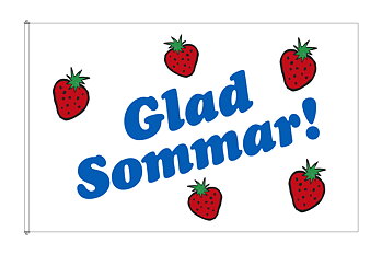 Glad Sommar Jordgubbe flagga