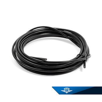 Cable sheath black. approx. 5 meters. 6 mm