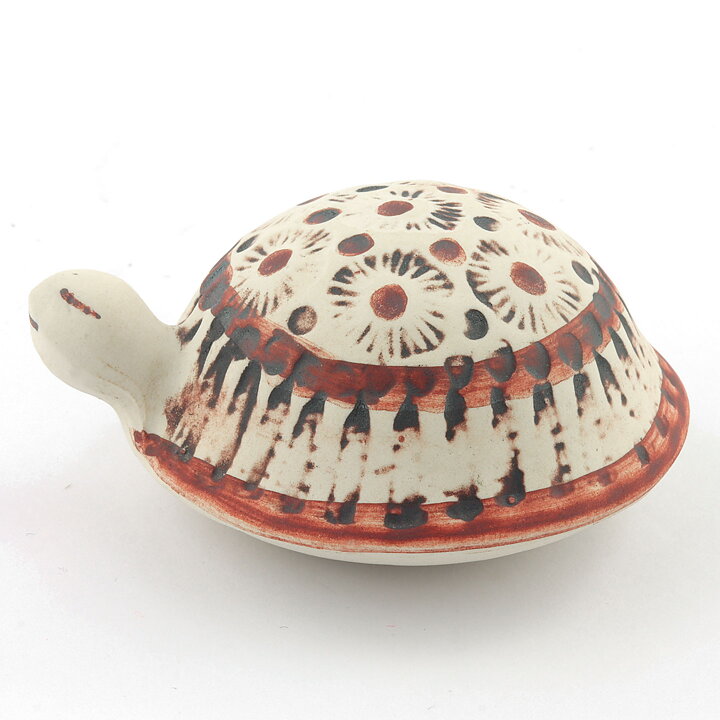  Lisa Larson (Sköldpaddor 1963) White Turtle with Relief Decor 8 cm