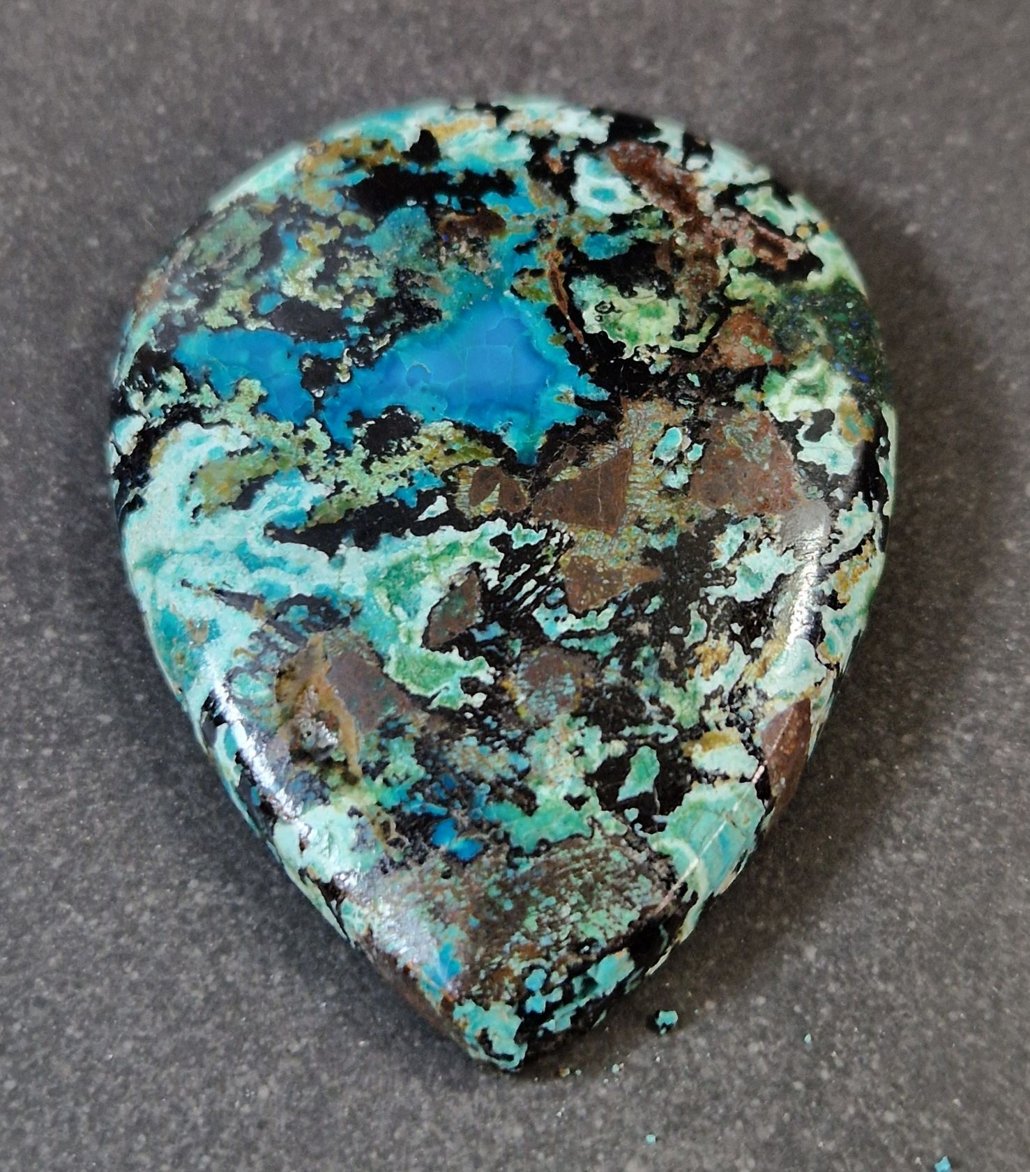 Krysokolla Cabochon - Droppe