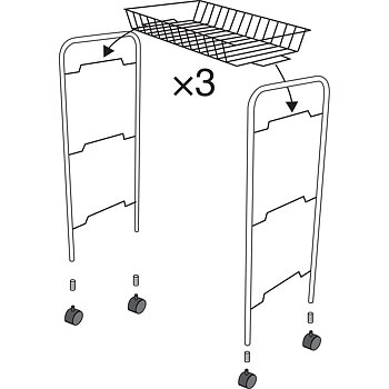 Rollo 3-tier (matt black)