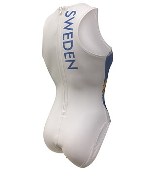 Sweden swimsuit with zip White