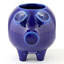 Lisa Larson (Matilda 1962) Blue Studio Pig Candleholder 12/9 cm