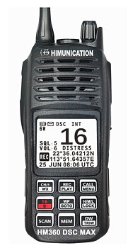 HM-360  Bärbar VHF med GPS från Himunication med USB-C
