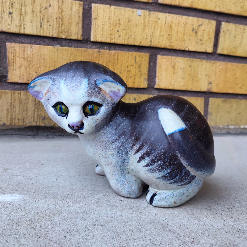 Katt från Nittsjö Keramik