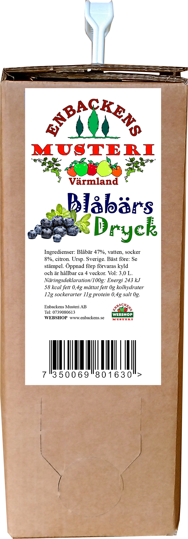 Blåbärsdryck 3 liter