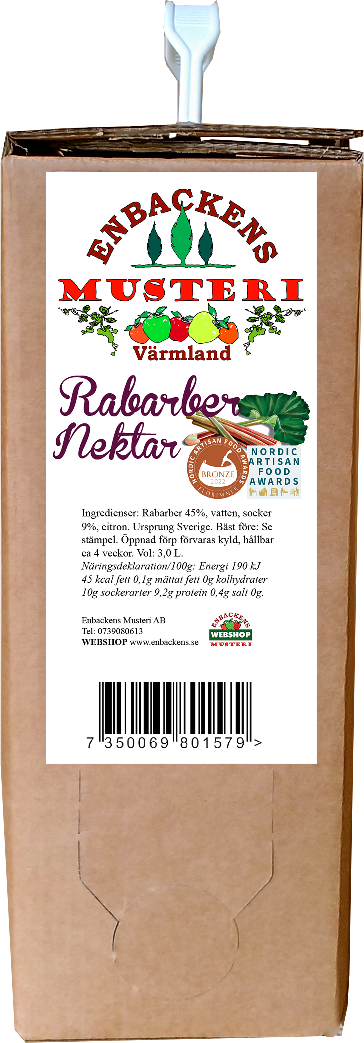 Rabarbernektar 3 liter