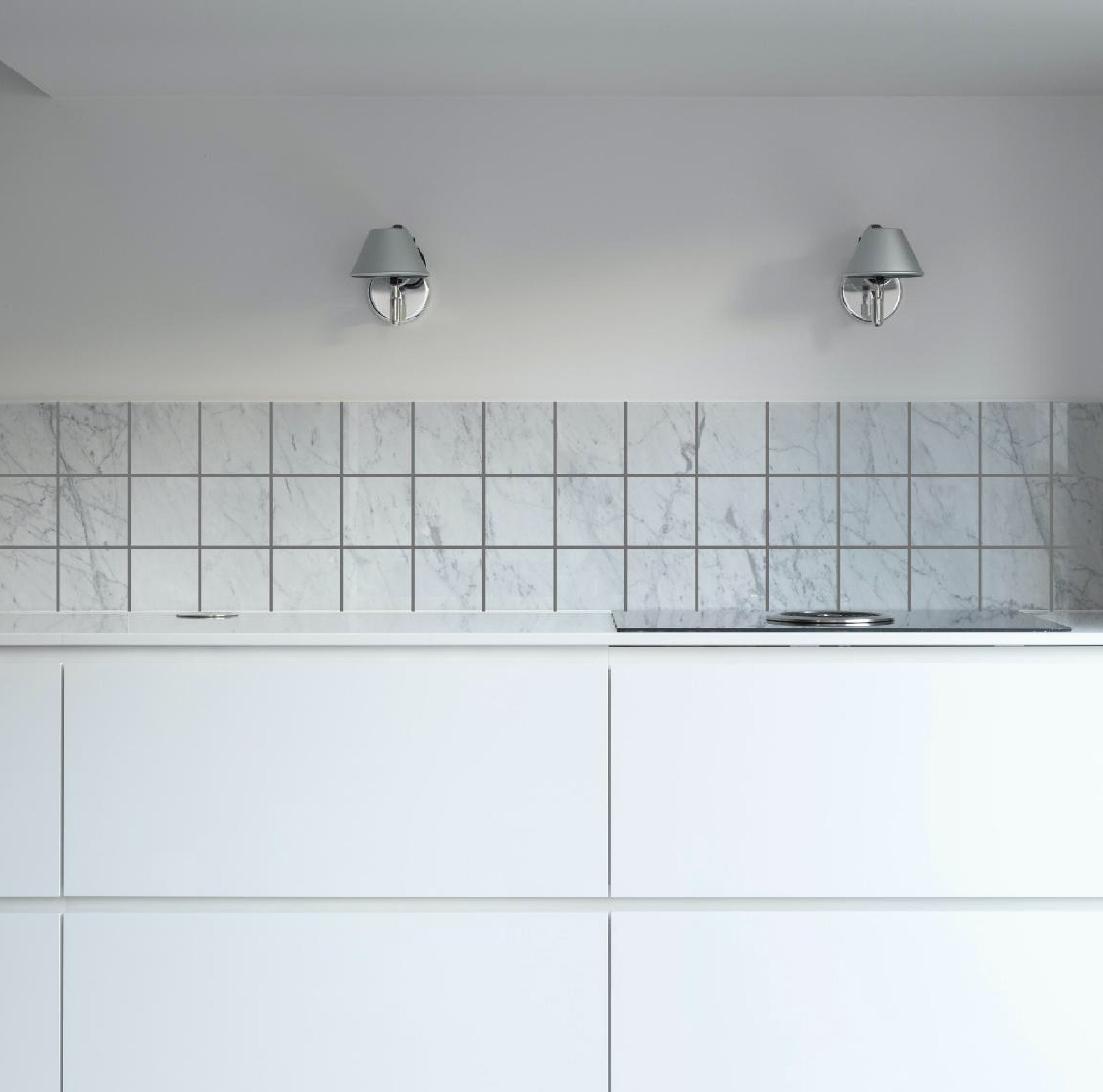 Ljus högblank marmor Kakeldekor