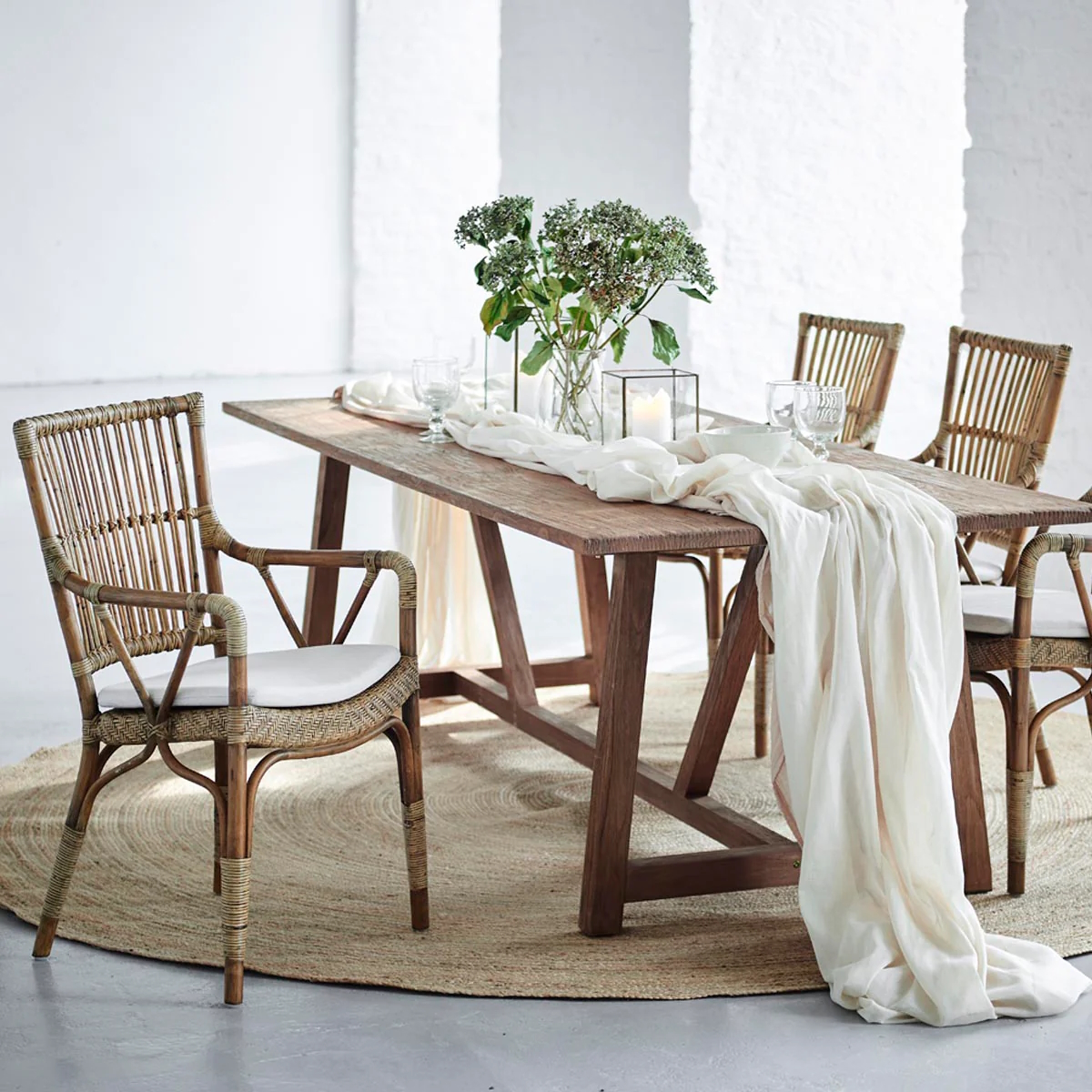 Rund jutematta 280 cm natur Sika-design - 3