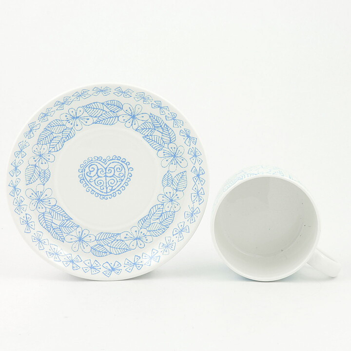 Stig Lindberg (Boro 1960) Teacup with Blue Decor 11 cm (1)