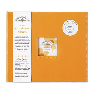 Doodlebug Storybook 12x12 D-Ring Album - Tangerine