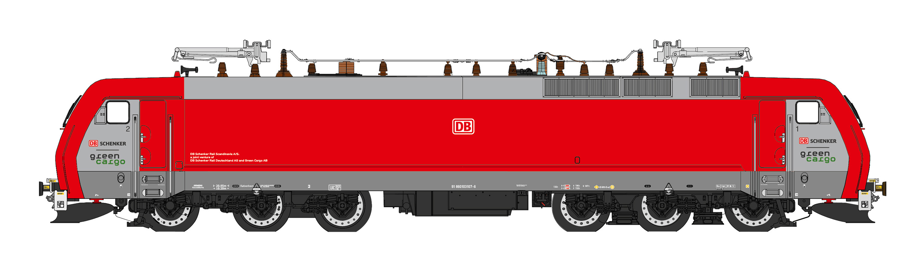 Ellok EG 3107 DB/GC röd Ep VI (AC)