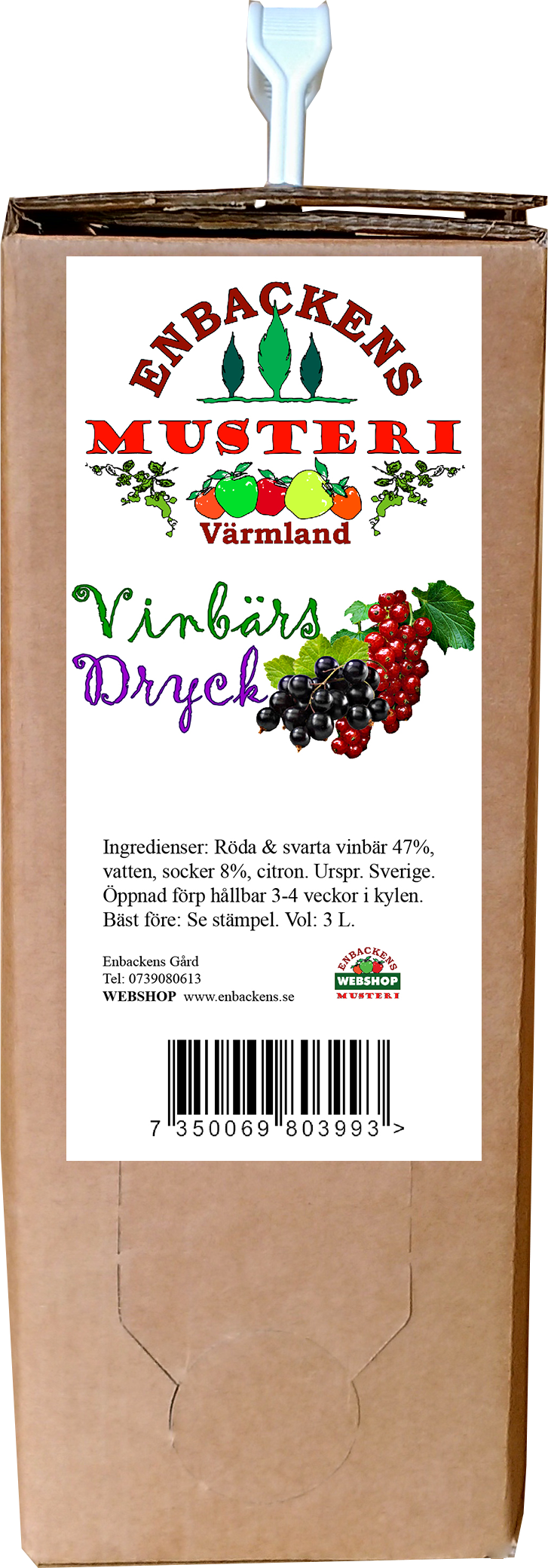 Vinbärsdryck 3 liter