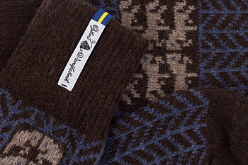 GOTLAND BRUN, CHAUSSETTES EN LAINE ÉPAISSES