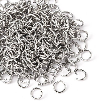 6mm metallringar öppen rostfritt stål 50st