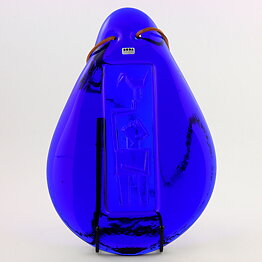 エリック・ホグラン  男の人と鳥がモチーフの青いペンダント  (29cm)  1950年代