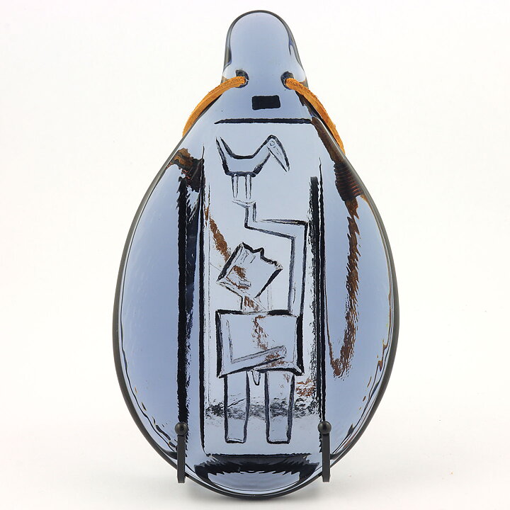 Erik Höglund (1950s) Purple Pendant with Man and Bird Motif 26cm
