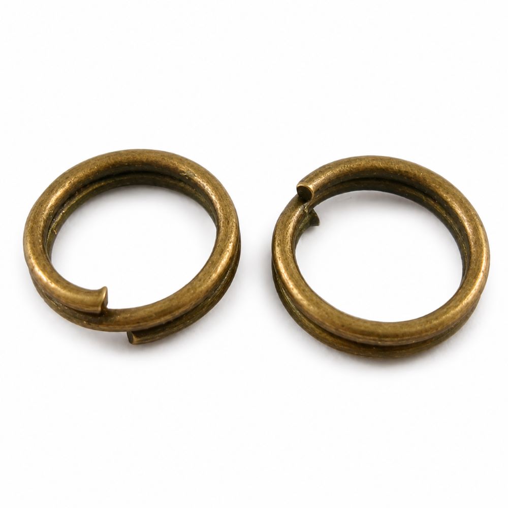 Loopring 7 mm bronsfärgad metall 250-pack - 2