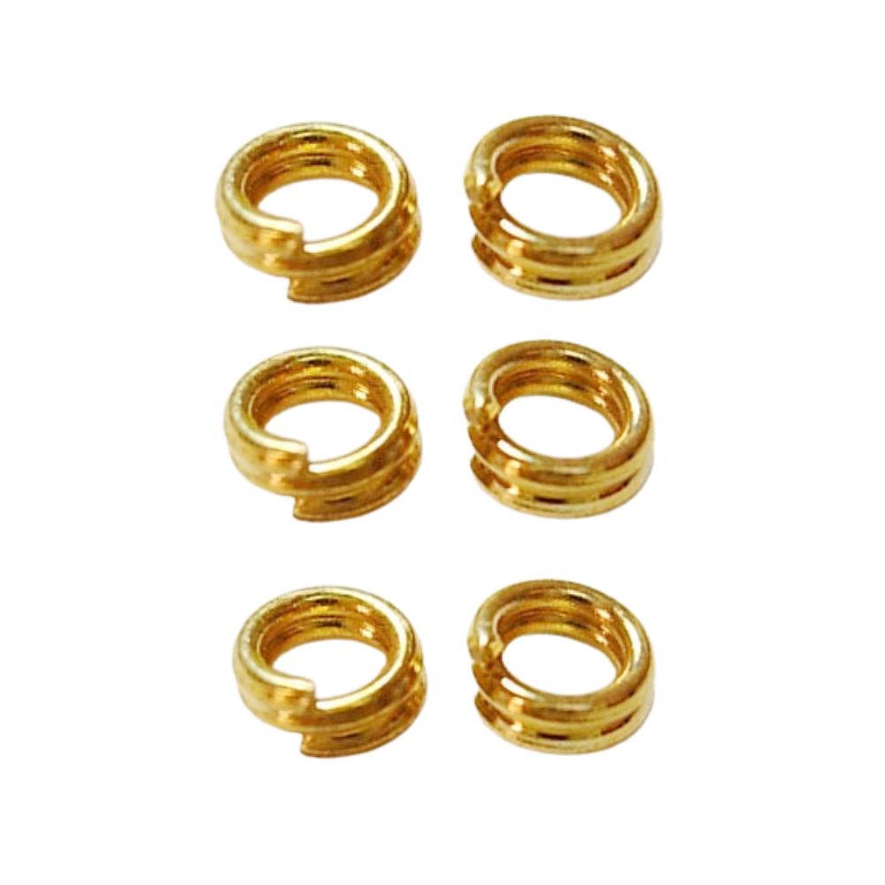 Loopring 7 mm guldfärgad metall 250-pack