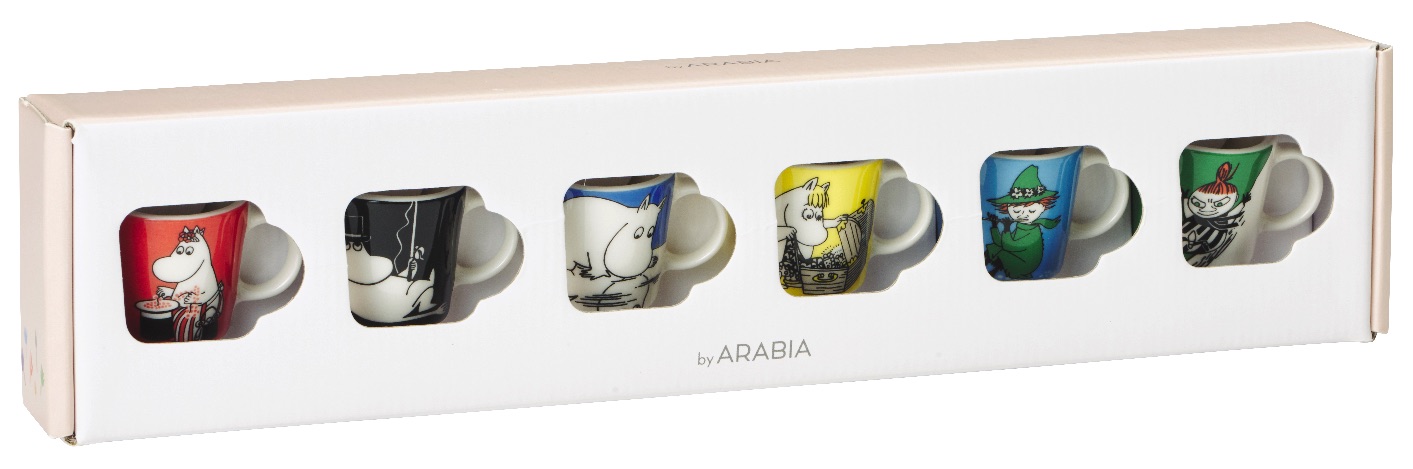 Arabia First Classic MINI Moomin Mugs - 6-pack