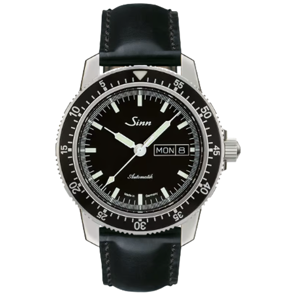 104.010 Sinn 104 St Sa I svart kalvskinn