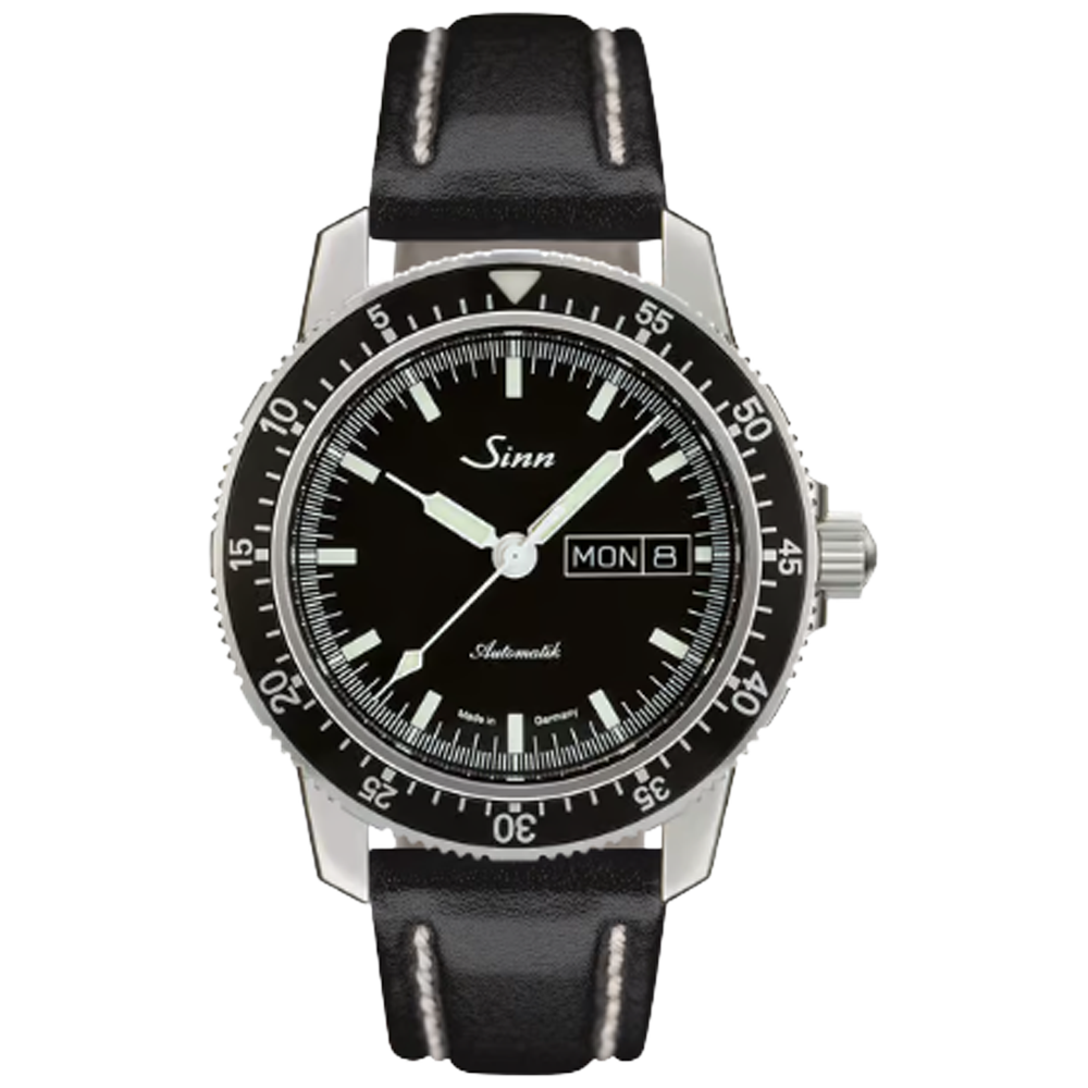104.010 Sinn 104 St Sa I svart kalvskinn