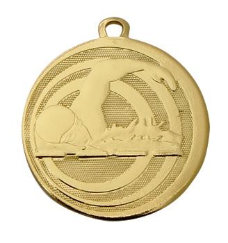 Medaljer 45 mm präglade - Simning - Guld, Silver och Brons