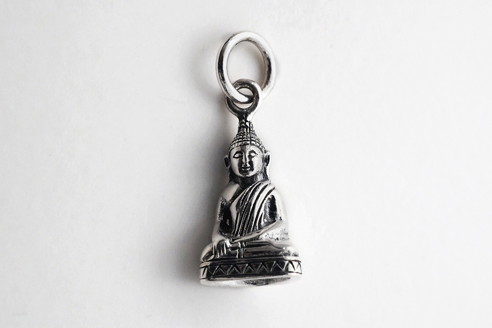 Buddha ca. 14mm silverhänge, 925-silver