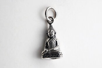 Buddha ca. 14mm silverhänge, 925-silver