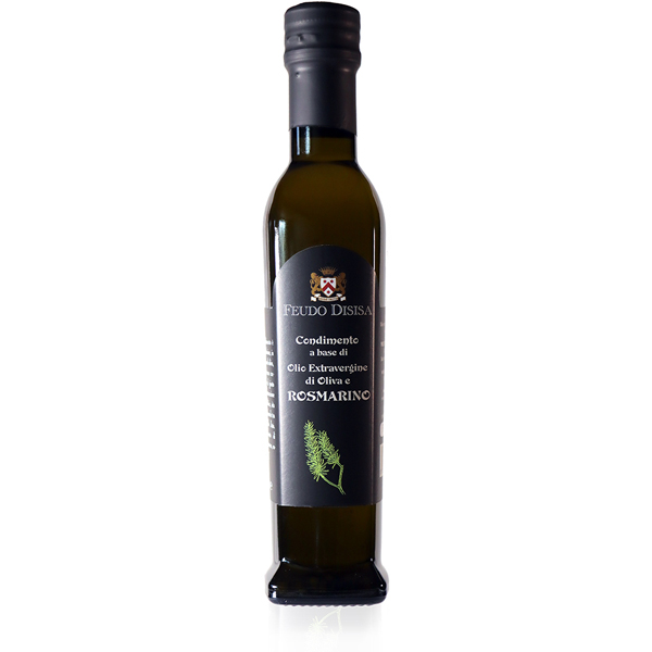 Disisa Rosmarinolivolja, 250 ml. Italiensk Extra Jungfruolivolja med rosmarin från Disisa och familjen di Lorenzo på Sicilien.