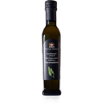 Disisa Rosmarinolivolja, 250 ml. Italiensk Extra Jungfruolivolja med rosmarin från Disisa och familjen di Lorenzo på Sicilien.