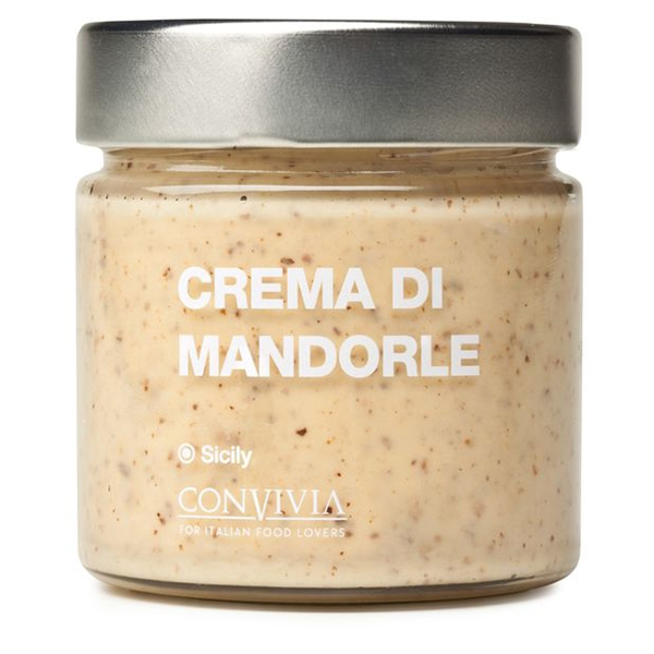 Convivia Mandelcréme, 190 g. Söt italiensk créme på sicilianska mandlar.