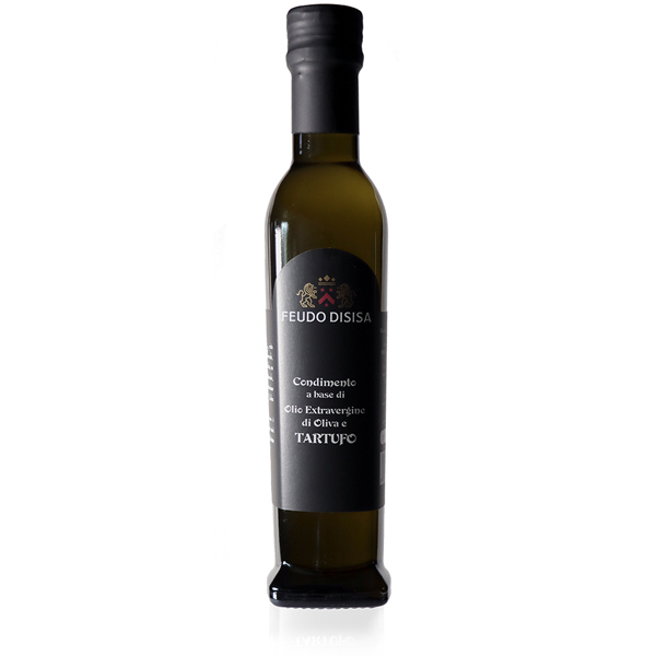 Disisa Tryffelolivolja, 250 ml. Italiensk Extra Jungfruolivolja med naturlig arom av tryffel från Disisa på Sicilien.