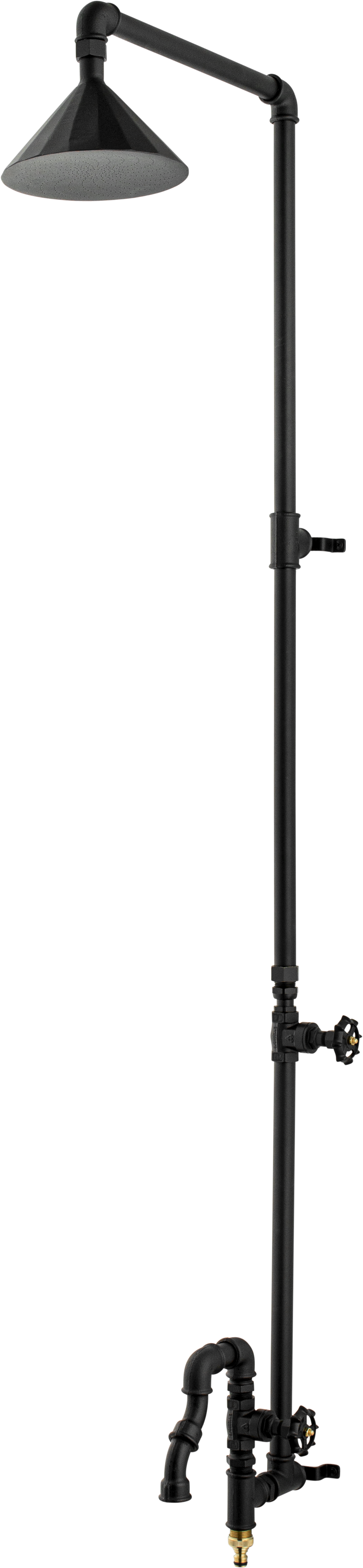 Garden wall-mounted outdoor shower - Black
