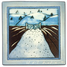 Heljä Liukko-Sundström (1980) Gate and Hills Wall Plaque 12 cm