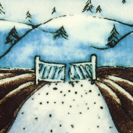 Heljä Liukko-Sundström (1980) Gate and Hills Wall Plaque 12 cm