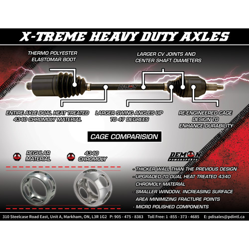 Drivaxel Extreme HD Polaris General 1000 & RZR 900 FRÄMRE - 3