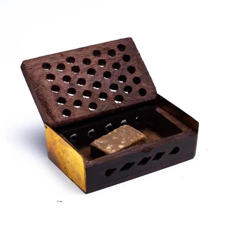 Brown Amber Kåda i Träskrin  - 5gr Kåda