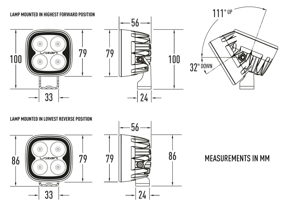 Lazer LED Utility 25 - 8
