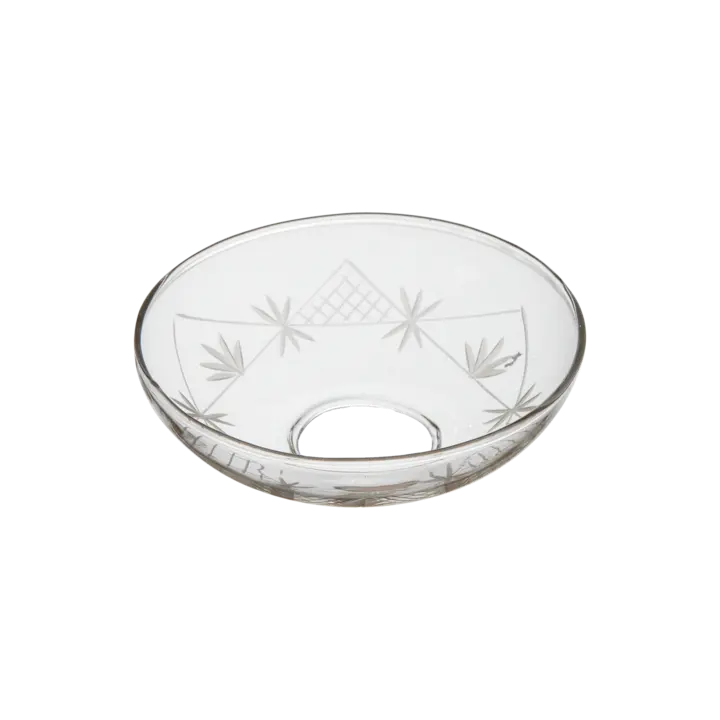 Ljusmanschett i glas - rutor och stjärnor