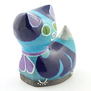 Thomas Hellström (1962) Blue Cheerful Cat 15 cm