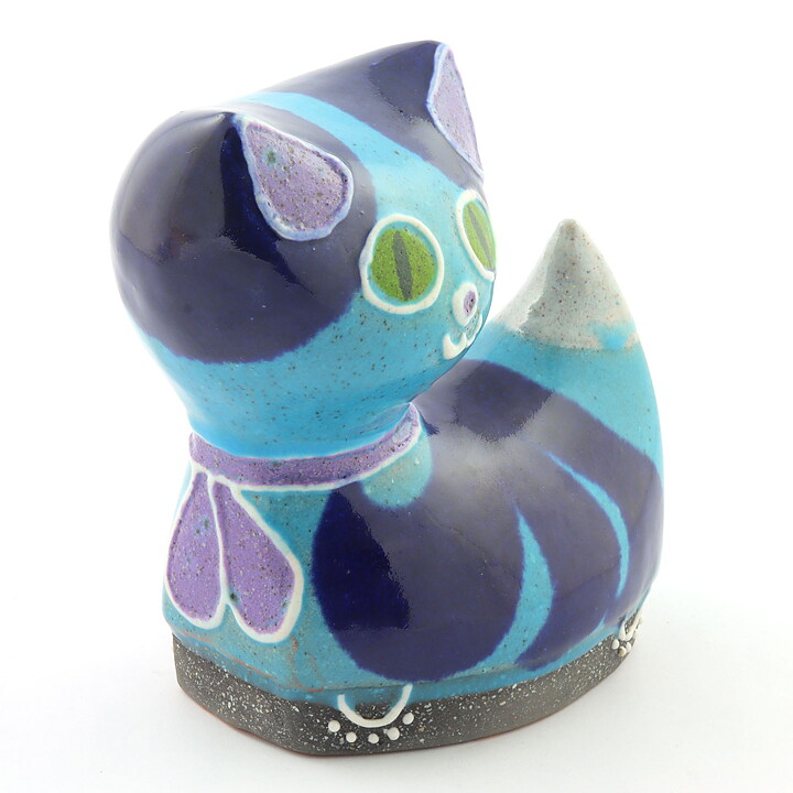 Thomas Hellström (1962) Blue Cheerful Cat 15 cm