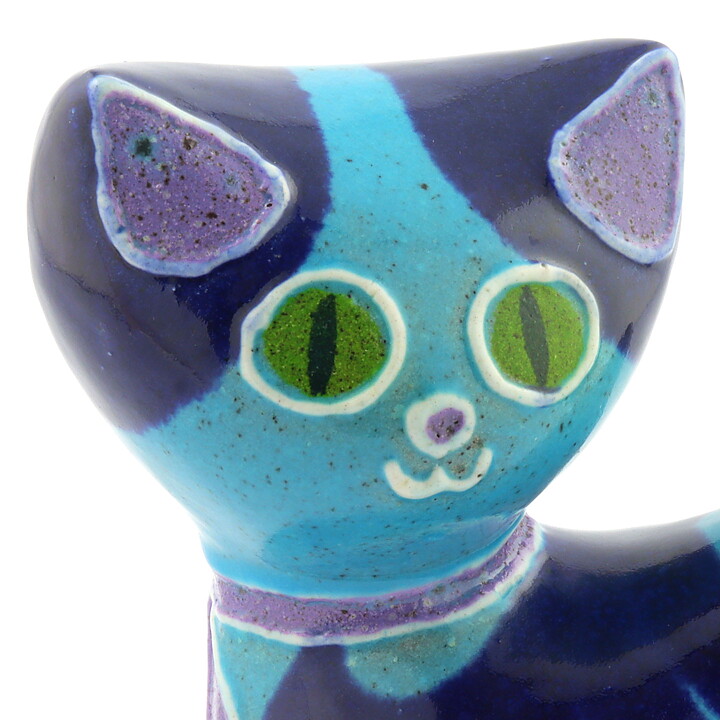 Thomas Hellström (1962) Blue Cheerful Cat 15 cm