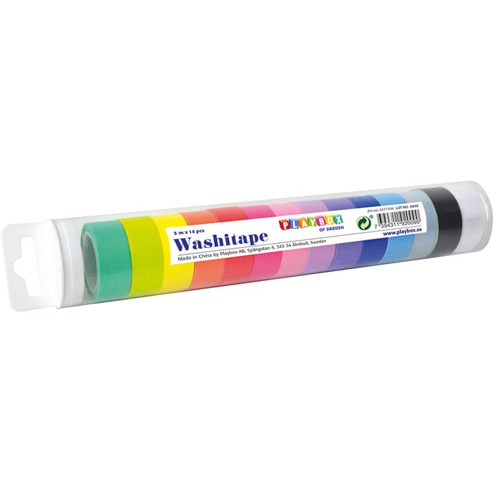 Washitejp sort.färg 14/fp - 2