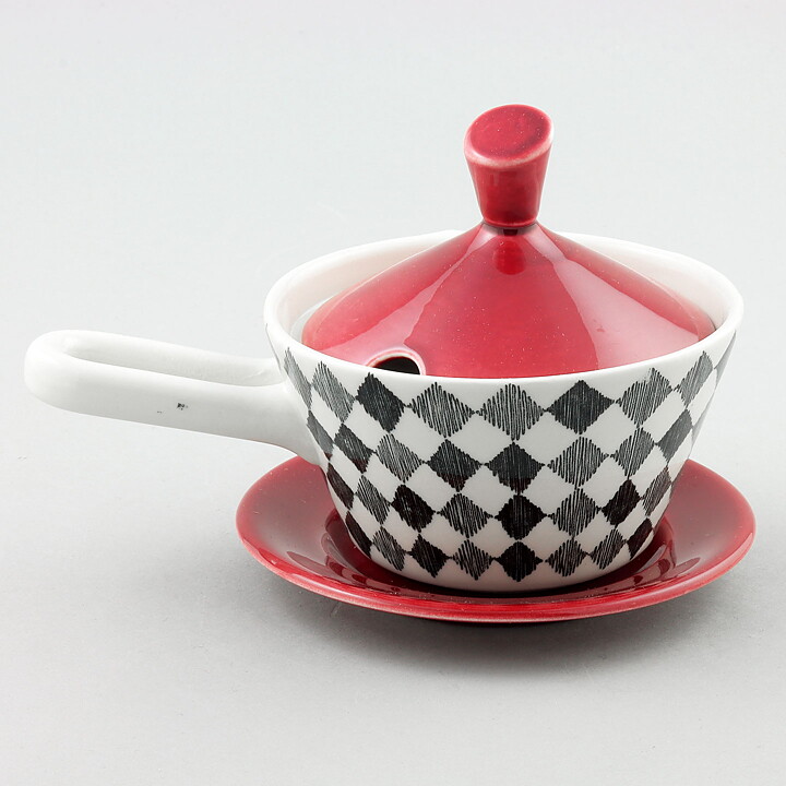 Marianne Westman (Red Top 1956) Sauce Pan with Lid and Plate 15 cm