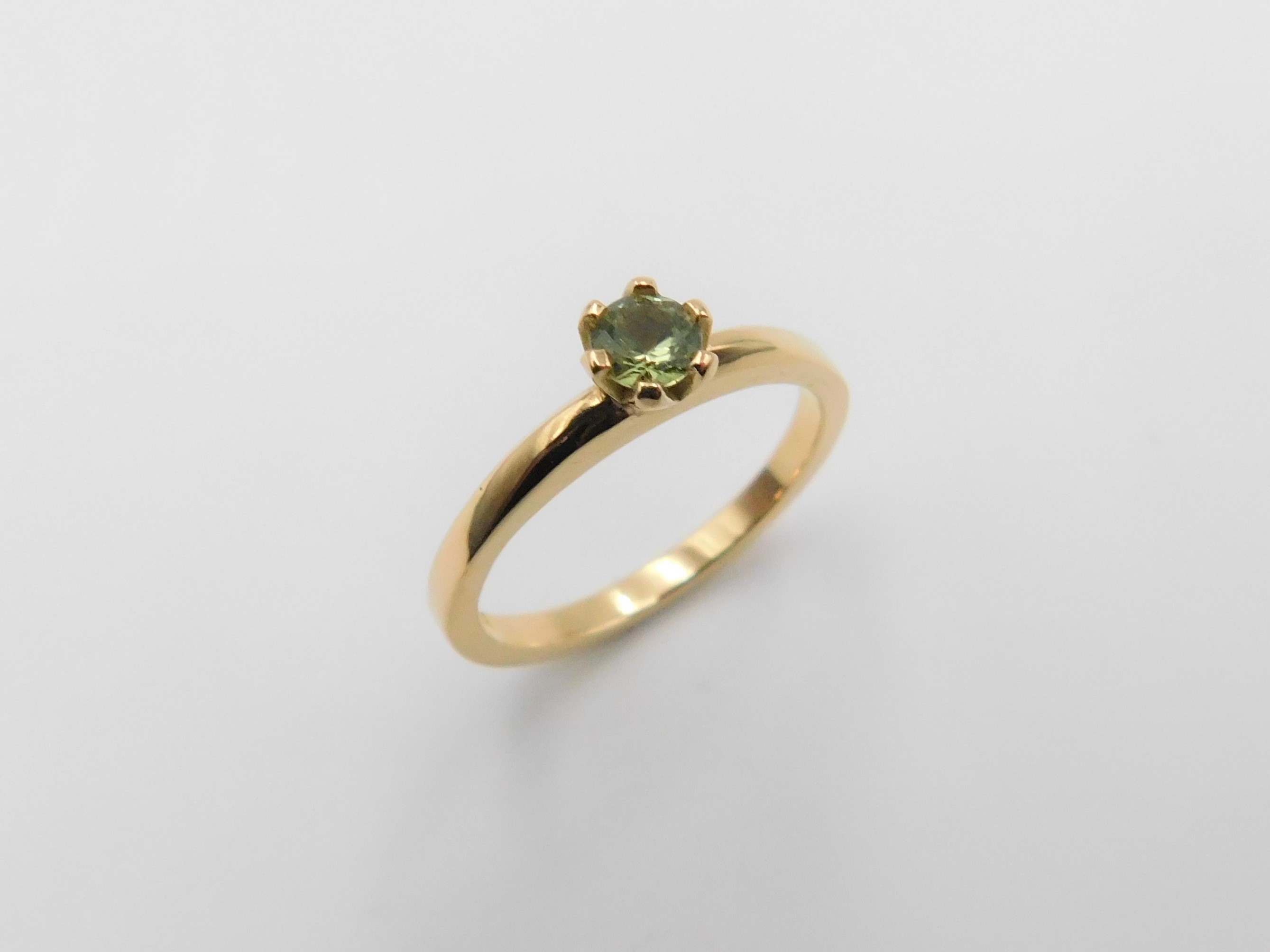 Ring Julia handgjord grön safir guld 18 karat  - 5