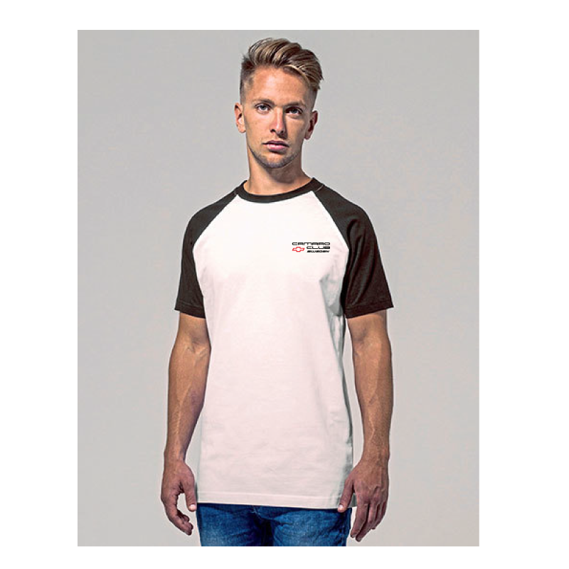 Raglan-t Vit/Svart Unisex